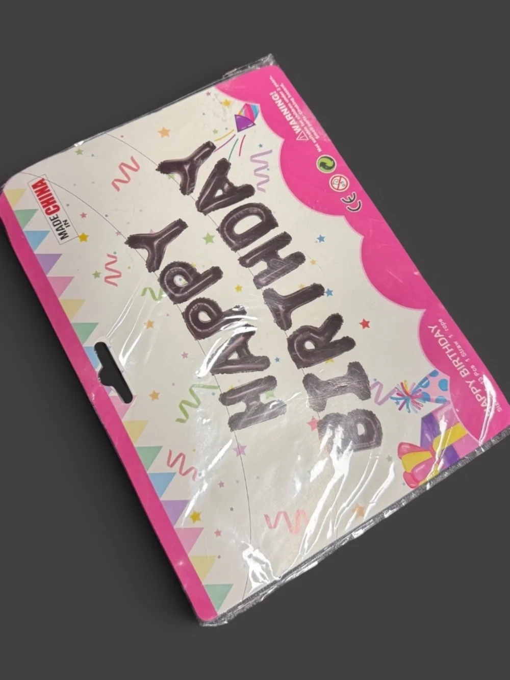 NIP Happy Birthday Foil Balloon Banner 16